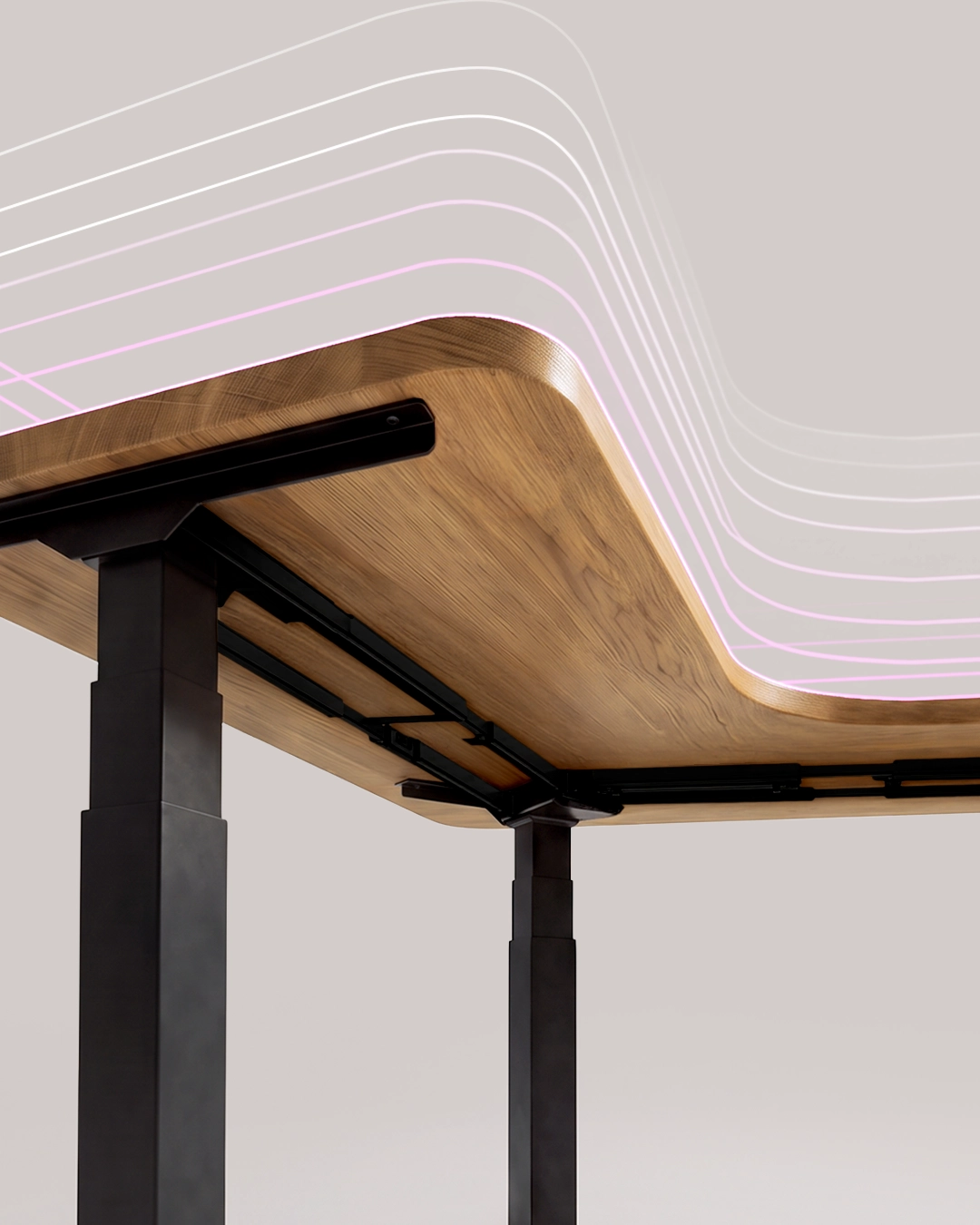H&ouml;henverstellbarer Schreibtisch L-Form Liftor L