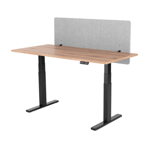 Liftor Silent, akustische Tischtrennwand 155 x 60 cm, hellgrau