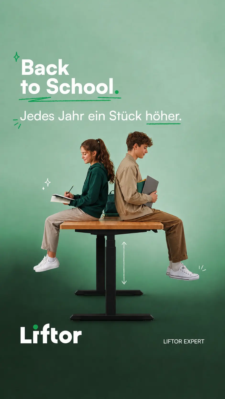 Liftor Expert &mdash; der Tisch f&uuml;rs ganze Schulleben